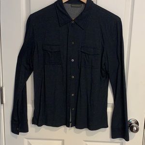 Banana Republic cotton jersey button down L